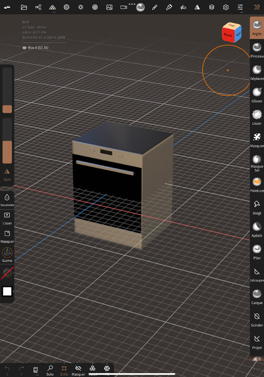 Modèle 3D d'un four
