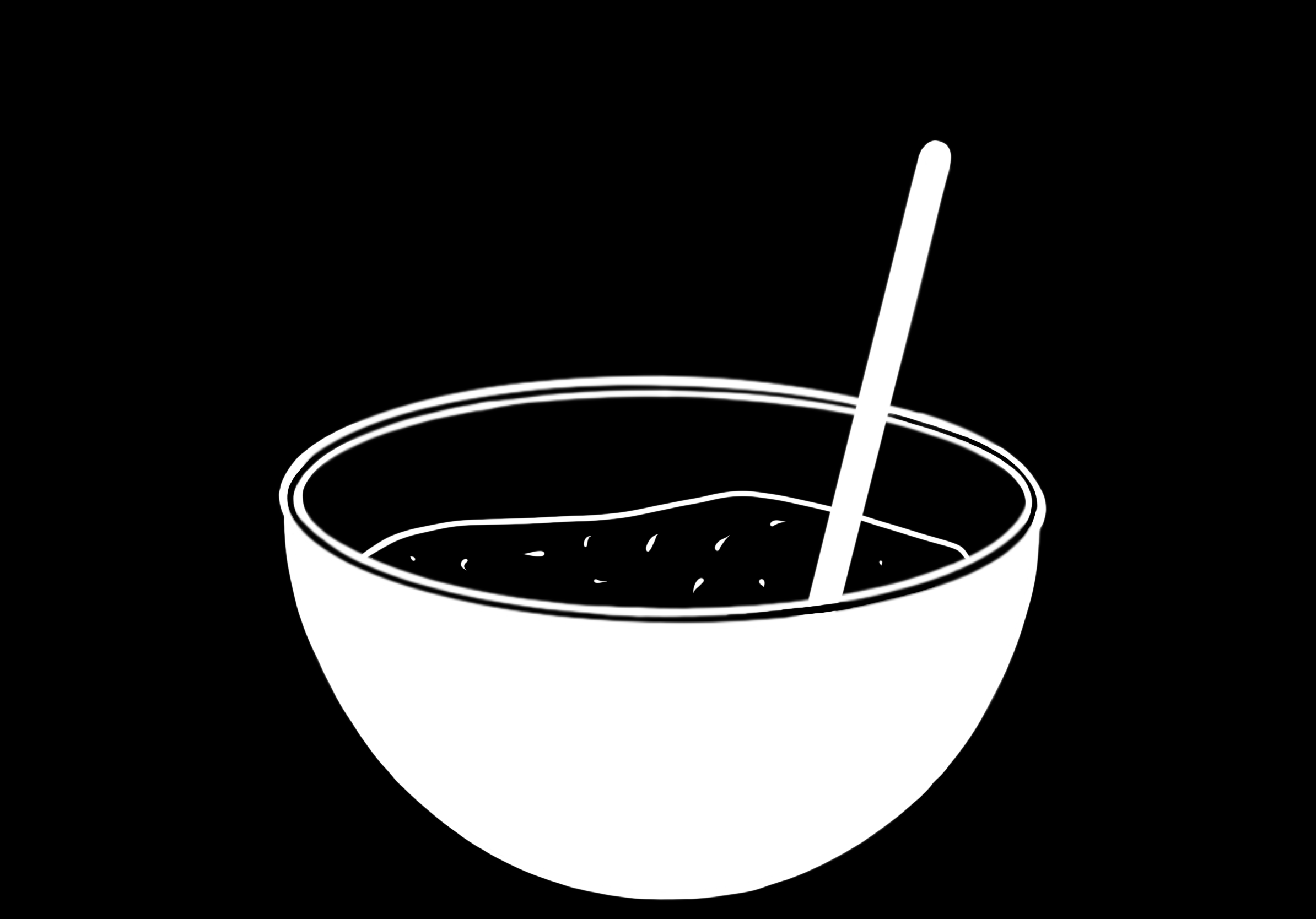 Dessin au trait d'un bol